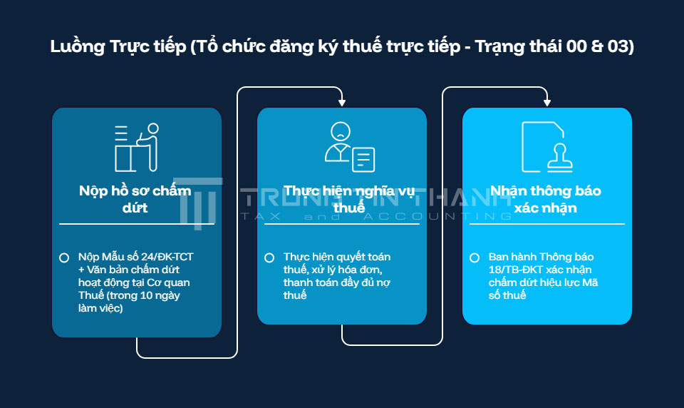 Luồng Trực tiếp (Tổ chức đăng ký thuế trực tiếp - Trạng thái 00 & 03)